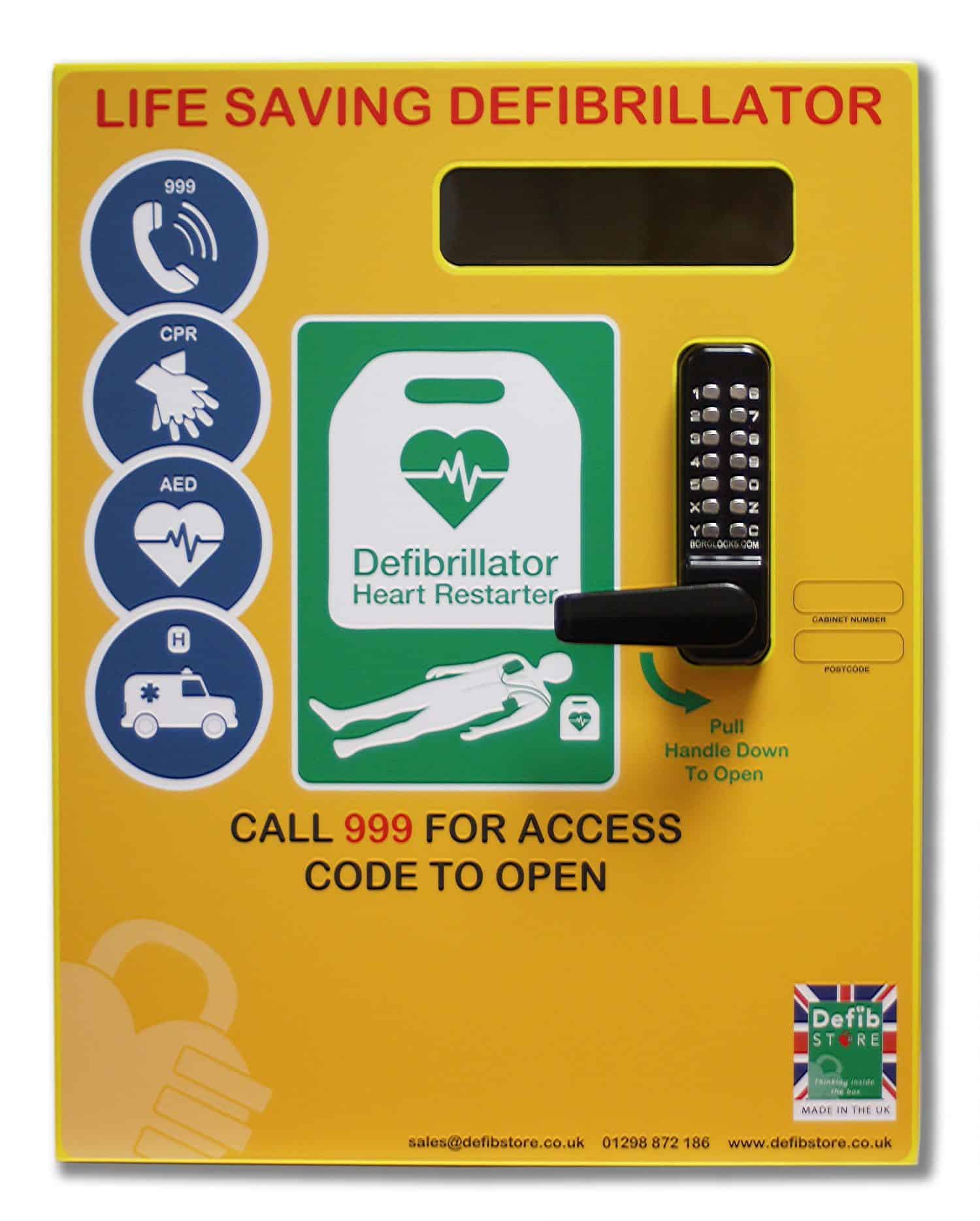 Stainless Steel Aed Cabinet With Keypad Lock Heater And Led Light